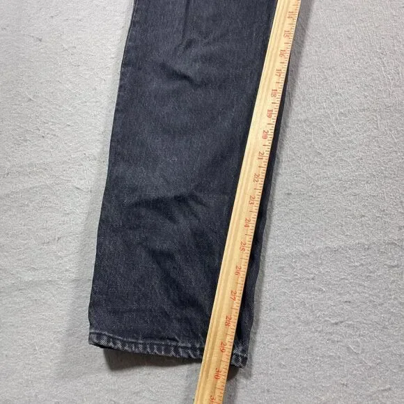 Aritzia Denim Forum‎ The BF High Rise Lose Jeans Women 28L Black Button Fly - Picture 3 of 14